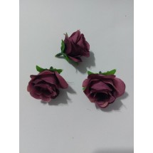 Головка розы 4,5 см цв. темо-сиреневый, цена за 1 шт